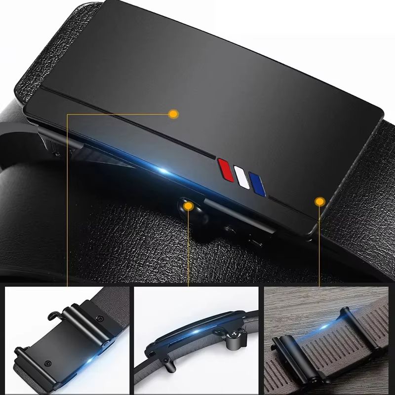 EliteLine Mens Automatic Buckle Belt High Quality Toothless Business Casual Belt 1