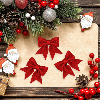 Glitter Bows Christmas Tree, Bowknot Ornaments, Party Xmas Decoration, Home Happy New Year Navidad Decoration