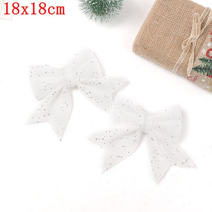 Glitter Bows Christmas Tree, Bowknot Ornaments, Party Xmas Decoration, Home Happy New Year Navidad Decoration