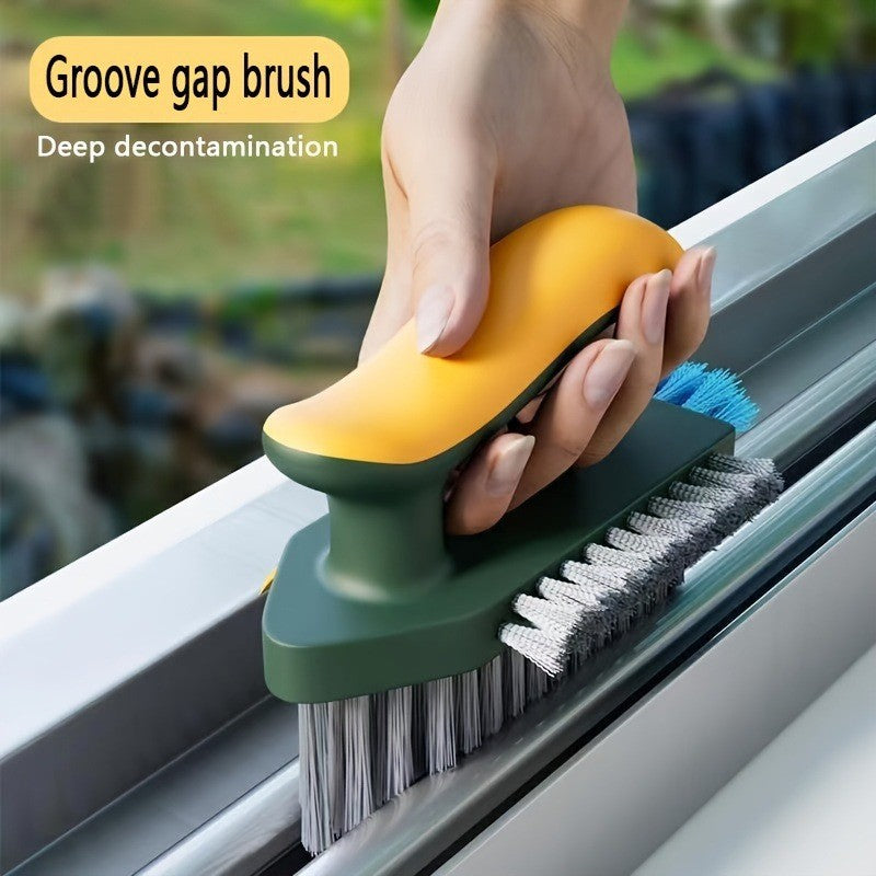 Multi-Surface Deep Gap Cleaning Brush, Flexible Scrubber for Bathroom Tiles Grout Corners Toilets, Ergonomic Handle