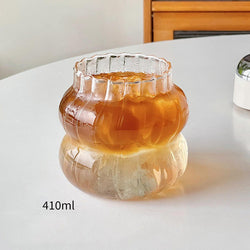 Heat-Resistant Transparent Glass Cup, Tumbler Drinkware for Tea Juice Milk Coffee, Home Water Glasses Stripe Mug