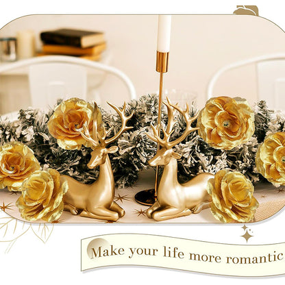 Fake Rose Flowers, Artificial Bulk Roses for Wedding Party, Home Room Halloween Thanksgiving Christmas Decor