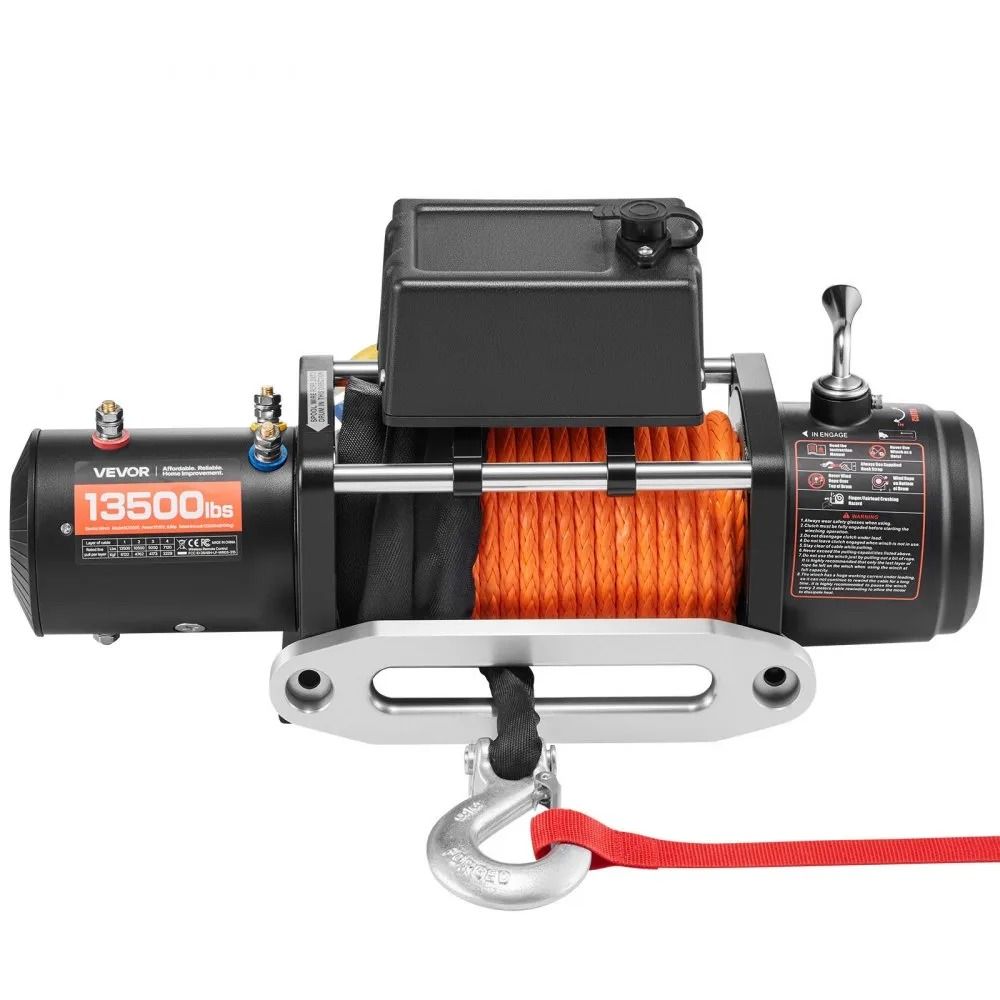 Electric Winch For Truck Synthetic Rope Wireless And Wired Control Heavy Duty For OffRoad SUV Jeep  6