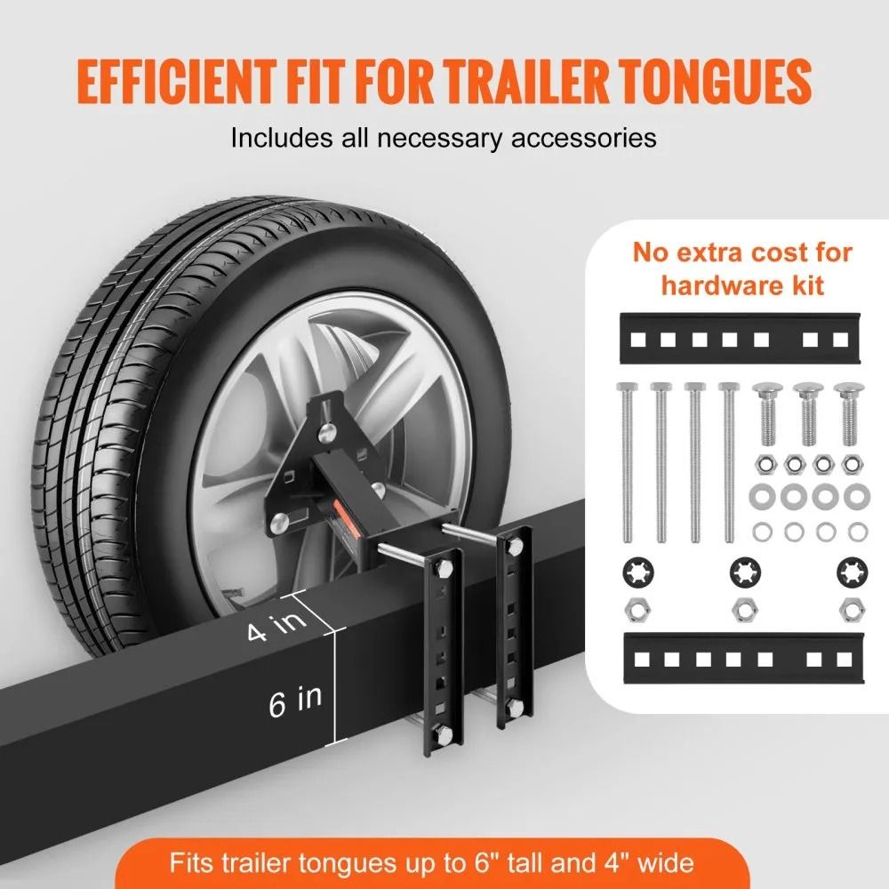 Trailer Spare Tire Mount High Lbs Capacity Spare Tire Carrier Fits Lug Wheels Steel Utility Trailer