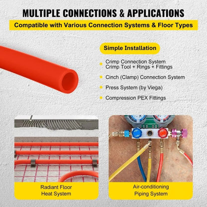 PEX Tubing Radiant Floor PEX Pipe Oxygen Barrier Radiant Heat Floor Water Tubing For Heating And Pl 5