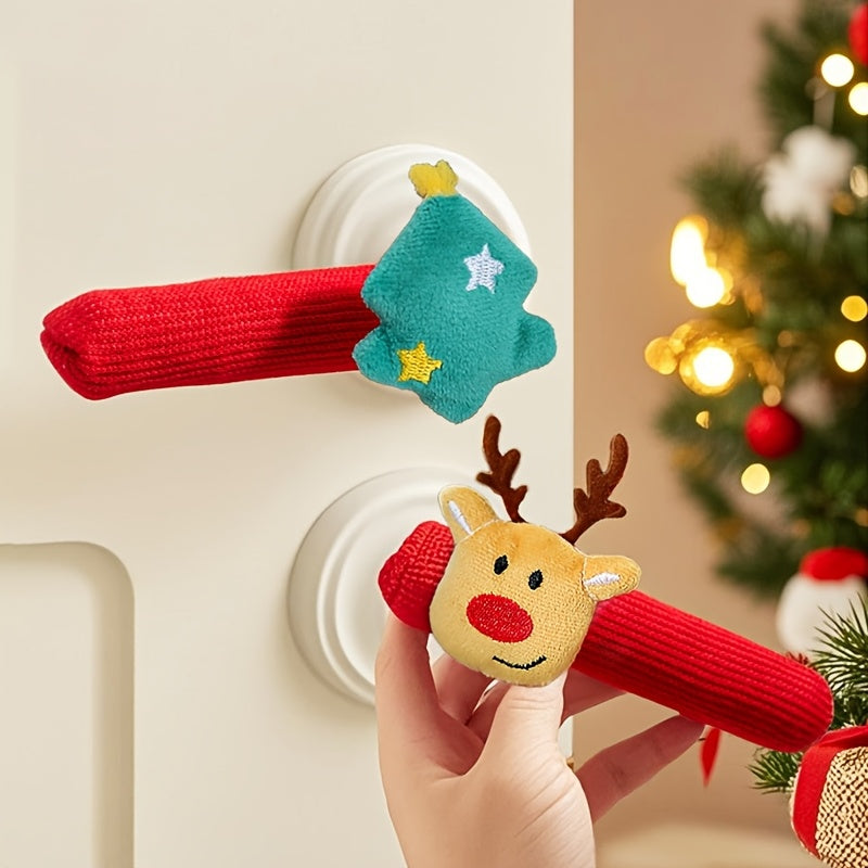Christmas Door Handle Decorations Santa Claus Door Handle Gloves Christmas Tree Decorations Room Co 4