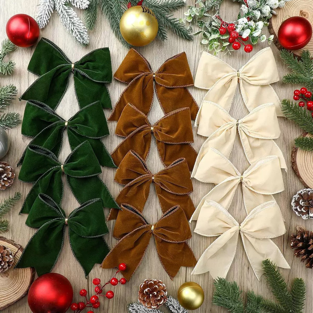 Retro Velvet Bowknot, Christmas Velvet Bow Pendant, Xmas Tree Hanging Ornament, Merry Christmas Decor, Happy New Year