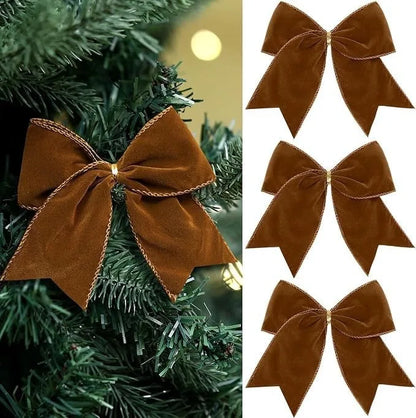 Retro Velvet Bowknot, Christmas Velvet Bow Pendant, Xmas Tree Hanging Ornament, Merry Christmas Decor, Happy New Year