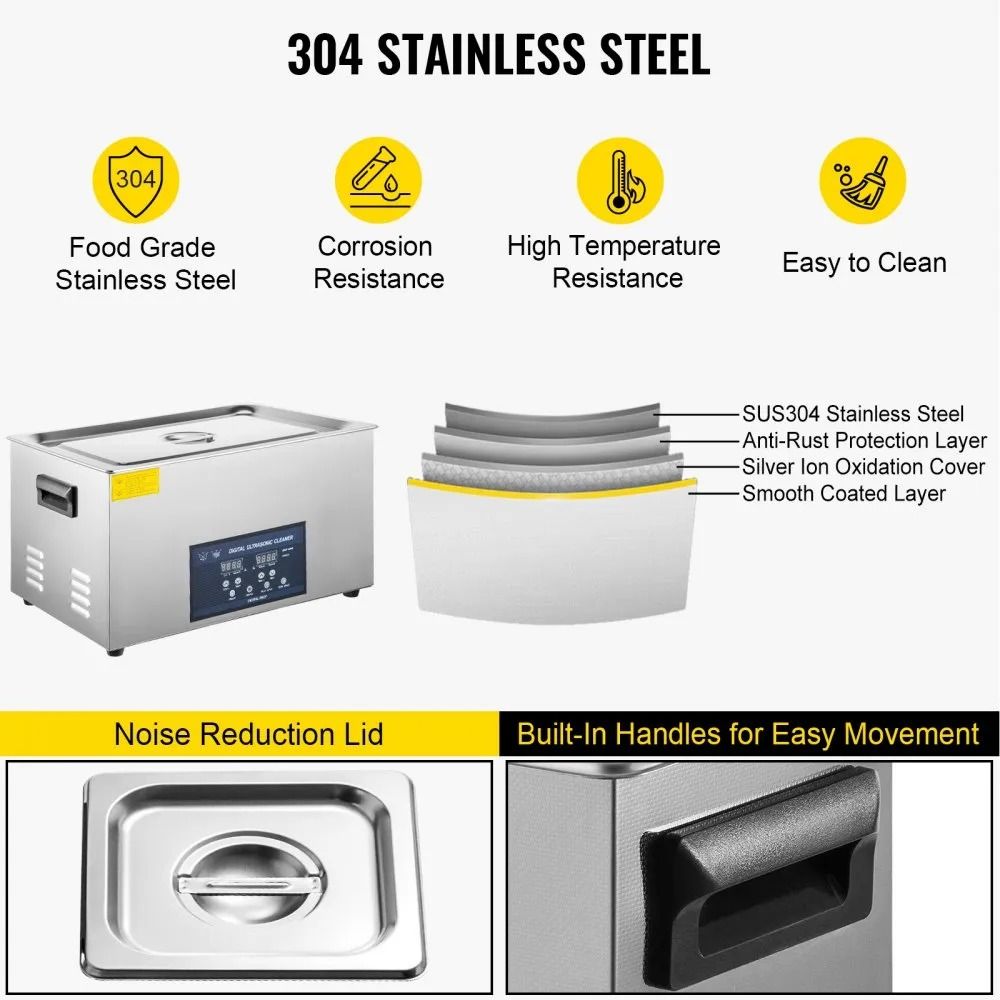 Professional Ultrasonic Parts Cleaner Dual Frequency Heated Ultrasonic Cleaner With Timer 3