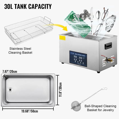Professional Ultrasonic Parts Cleaner Dual Frequency Heated Ultrasonic Cleaner With Timer 5
