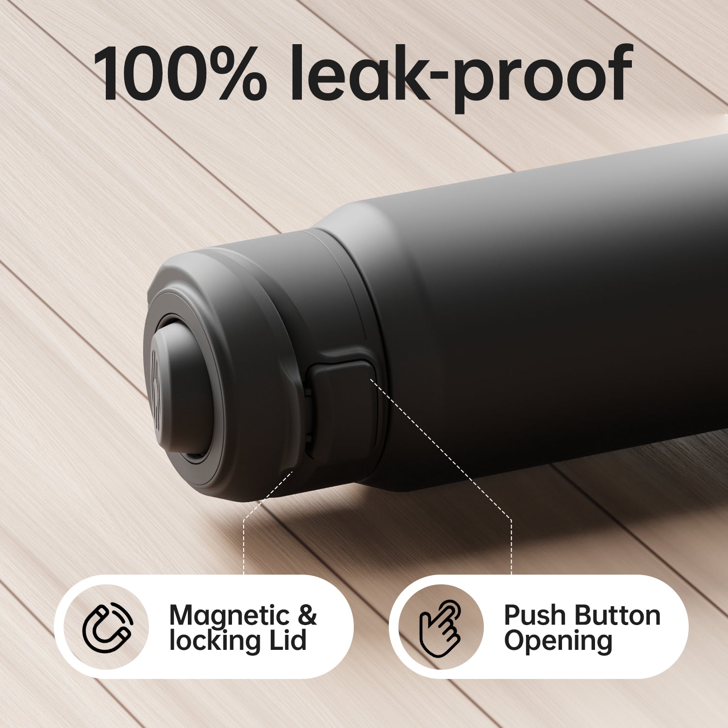 Magnetic Stainless Steel Thermos, Sports Water Bottle, Insulation Cup, Magnetic Phone Holder, Bouncing Cover