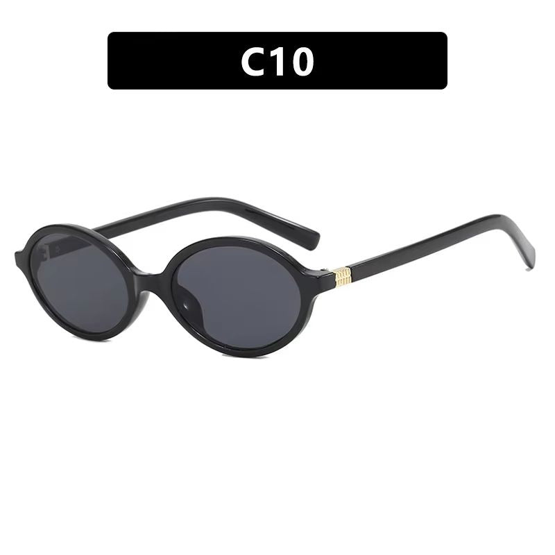 Vintage Luxe Small Oval Sunglasses Retro Anti Blue Light Eyeglasses 6