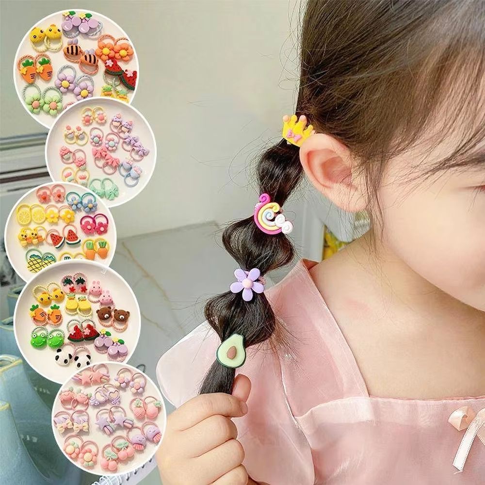 Sweet Cartoon Dream Cartoon Hair Ties Set  102050pcs Cute Hair Ropes For Girls 1