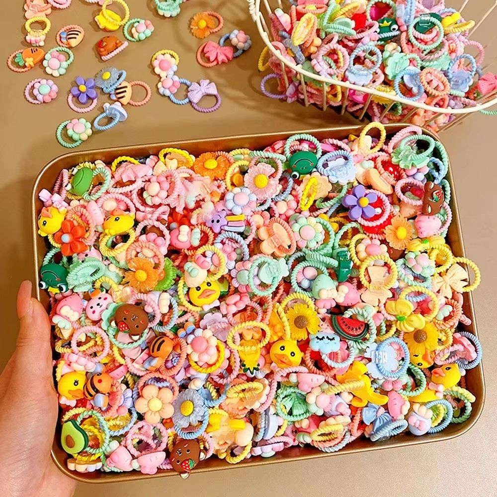 Sweet Cartoon Dream Cartoon Hair Ties Set  102050pcs Cute Hair Ropes For Girls 3
