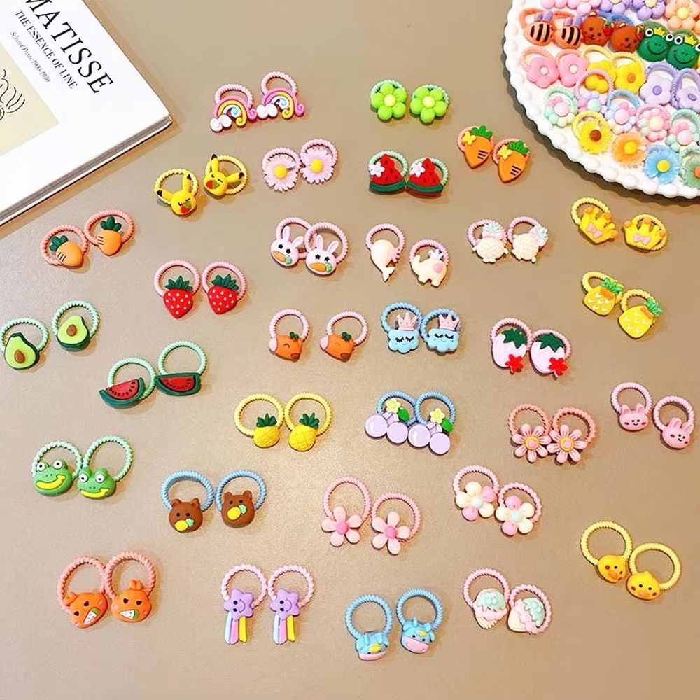 Sweet Cartoon Dream Cartoon Hair Ties Set  102050pcs Cute Hair Ropes For Girls 4