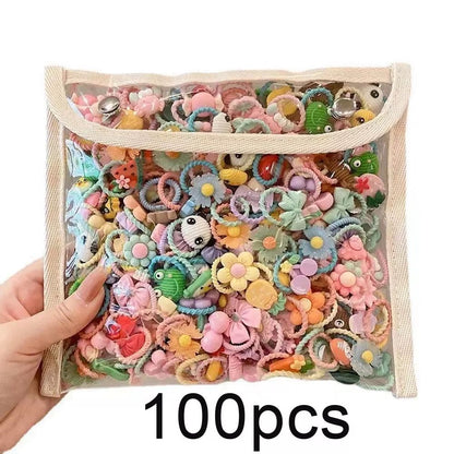Sweet Cartoon Dream Cartoon Hair Ties Set  102050pcs Cute Hair Ropes For Girls 9