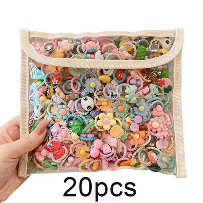 Sweet Cartoon Dream Cartoon Hair Ties Set  102050pcs Cute Hair Ropes For Girls 8