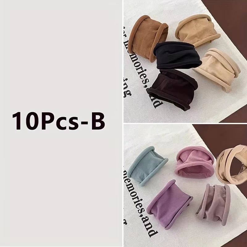 ColorJoy Elastic Hair Bands Set  Colorful Nylon Small Hair Ties For Girls  Women 9