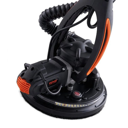 Wall Smoother Power Tool Adjustable RPM Speeds Dual LED Collapsible Design For Ceilings Dust Collec