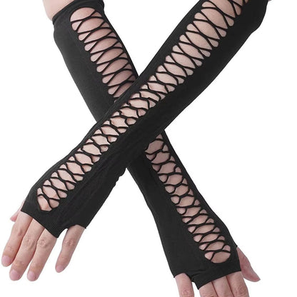 Midnight Muse Long Lace Fingerless Gloves For Nightclub Party  Cosplay 1