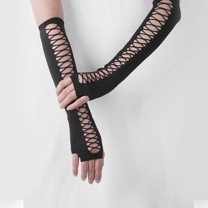 Midnight Muse Long Lace Fingerless Gloves For Nightclub Party  Cosplay 2