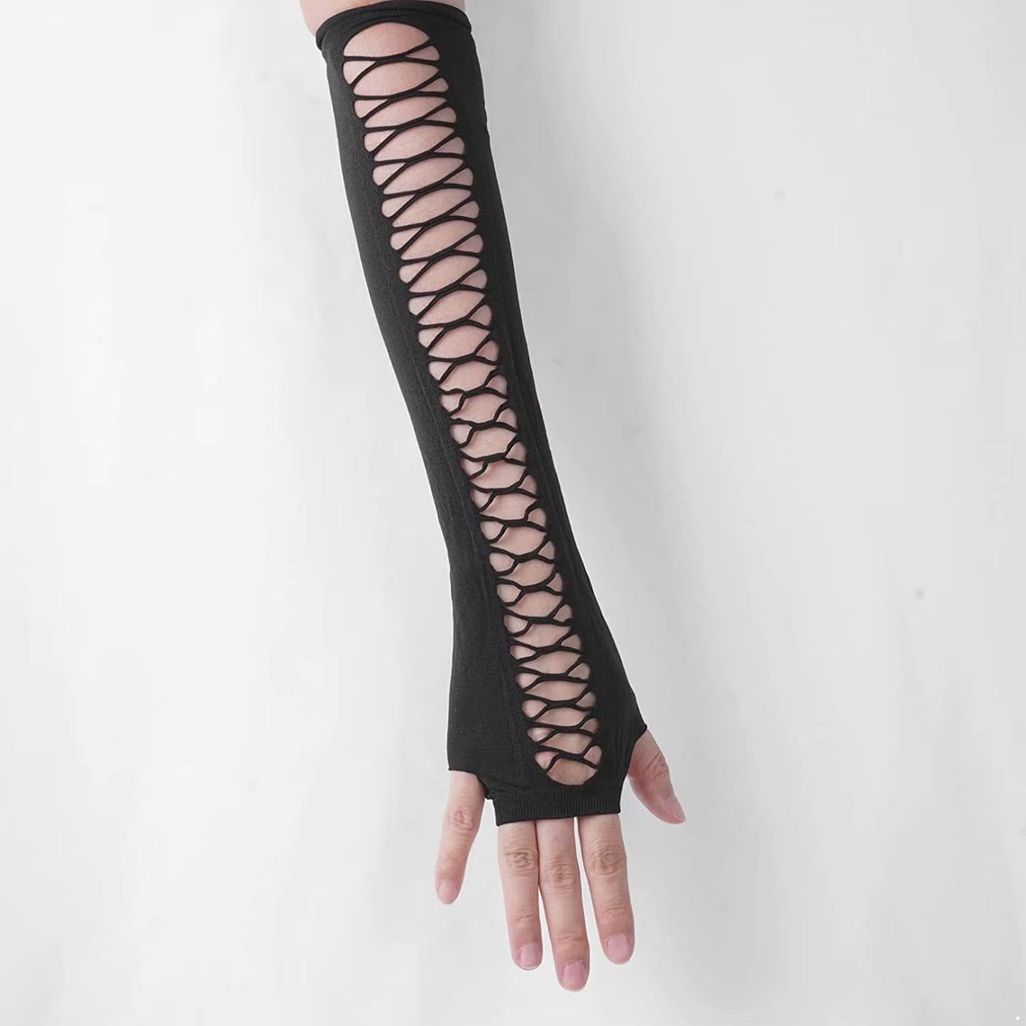 Midnight Muse Long Lace Fingerless Gloves For Nightclub Party  Cosplay 3