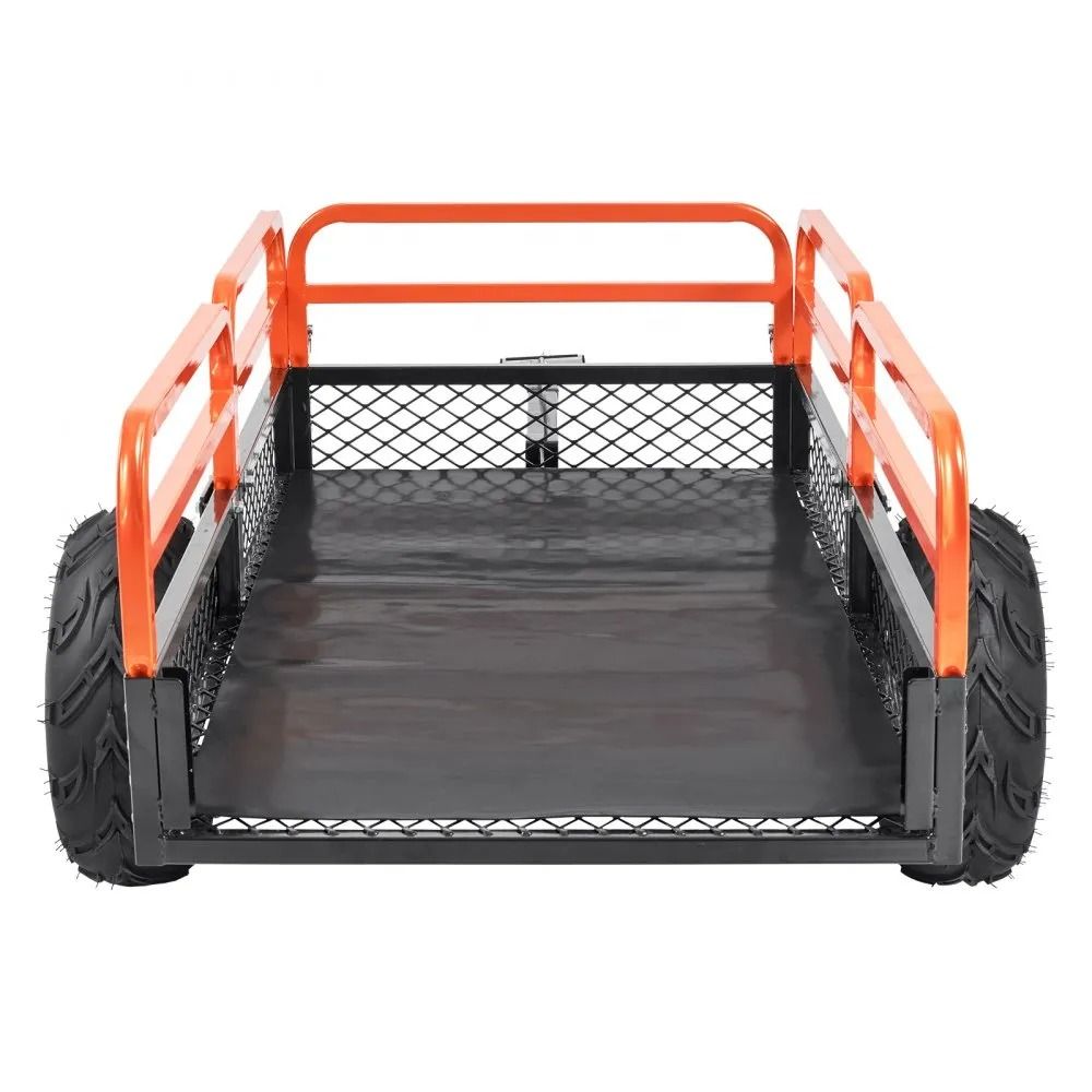 High Load Capacity Garden Trailer Heavy Duty Steel Tow Behind Dump Cart Cubic Feet ATV Trailer With 8