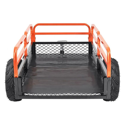High Load Capacity Garden Trailer Heavy Duty Steel Tow Behind Dump Cart Cubic Feet ATV Trailer With 8