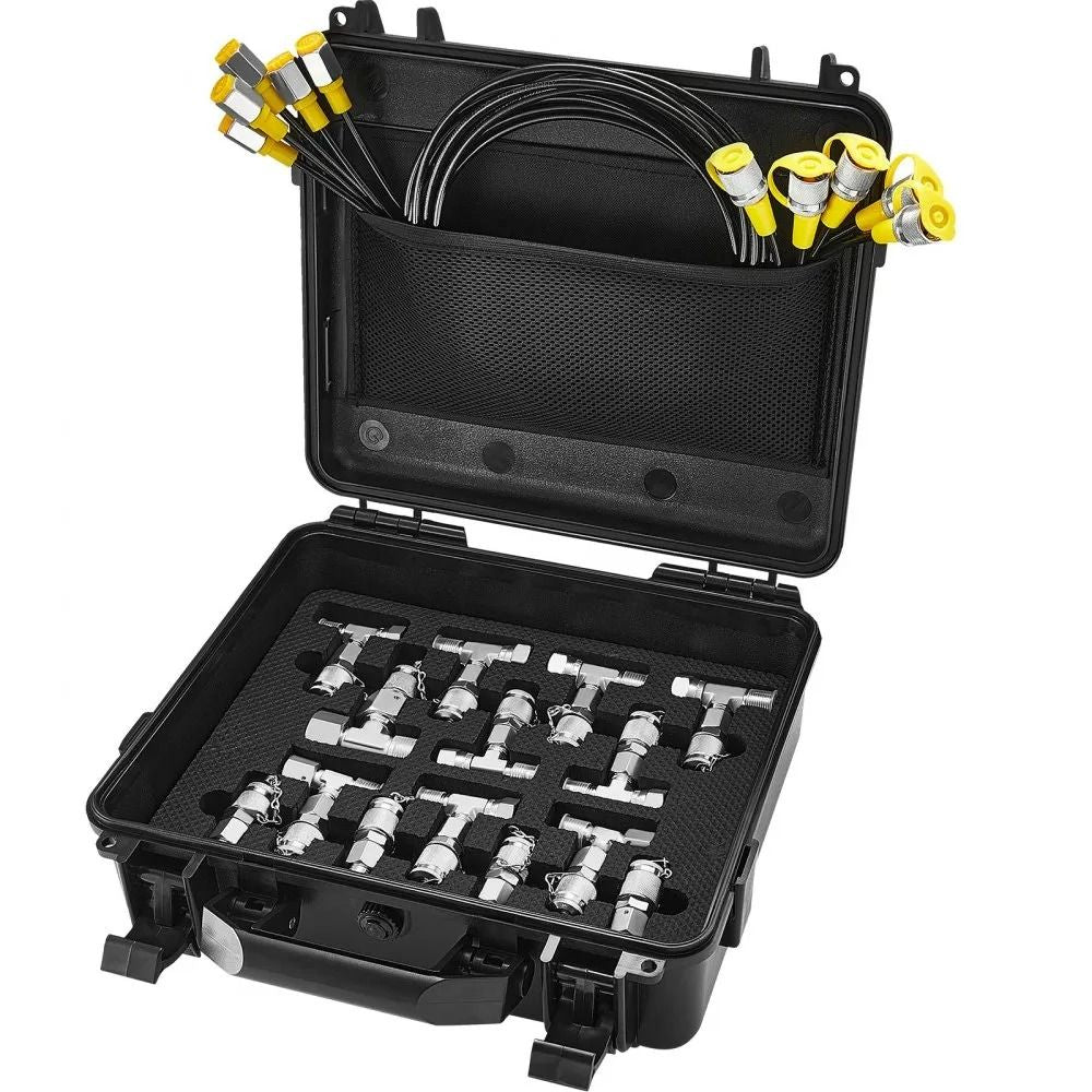 Excavator Hydraulic Test Gauge Set Hydraulic Pressure Test Kit  Gauges Couplings Tee Connectors Tes 6