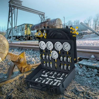 Excavator Hydraulic Test Gauge Set Hydraulic Pressure Test Kit  Gauges Couplings Tee Connectors Tes 5