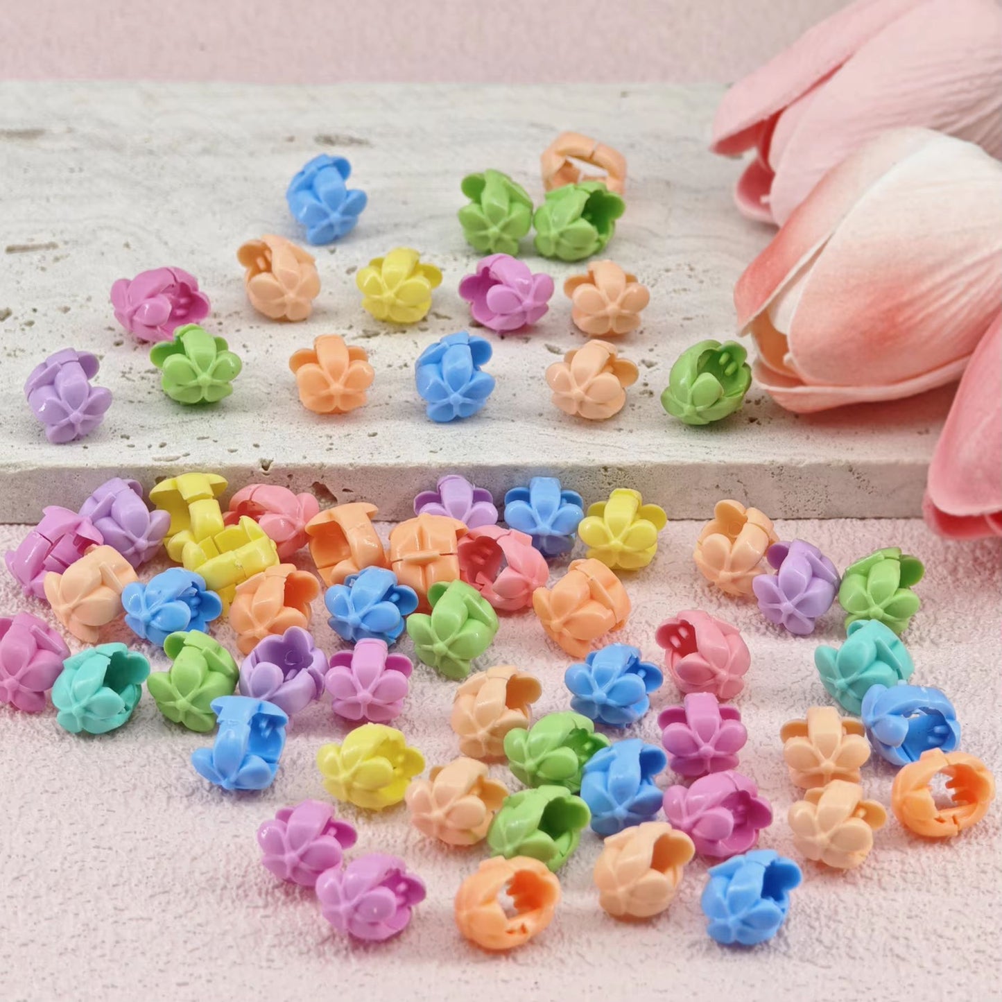 CandyGlow Hair Beads For Braids  60pcs Candy Color Braid  Loc Hair Jewelry Clips 1