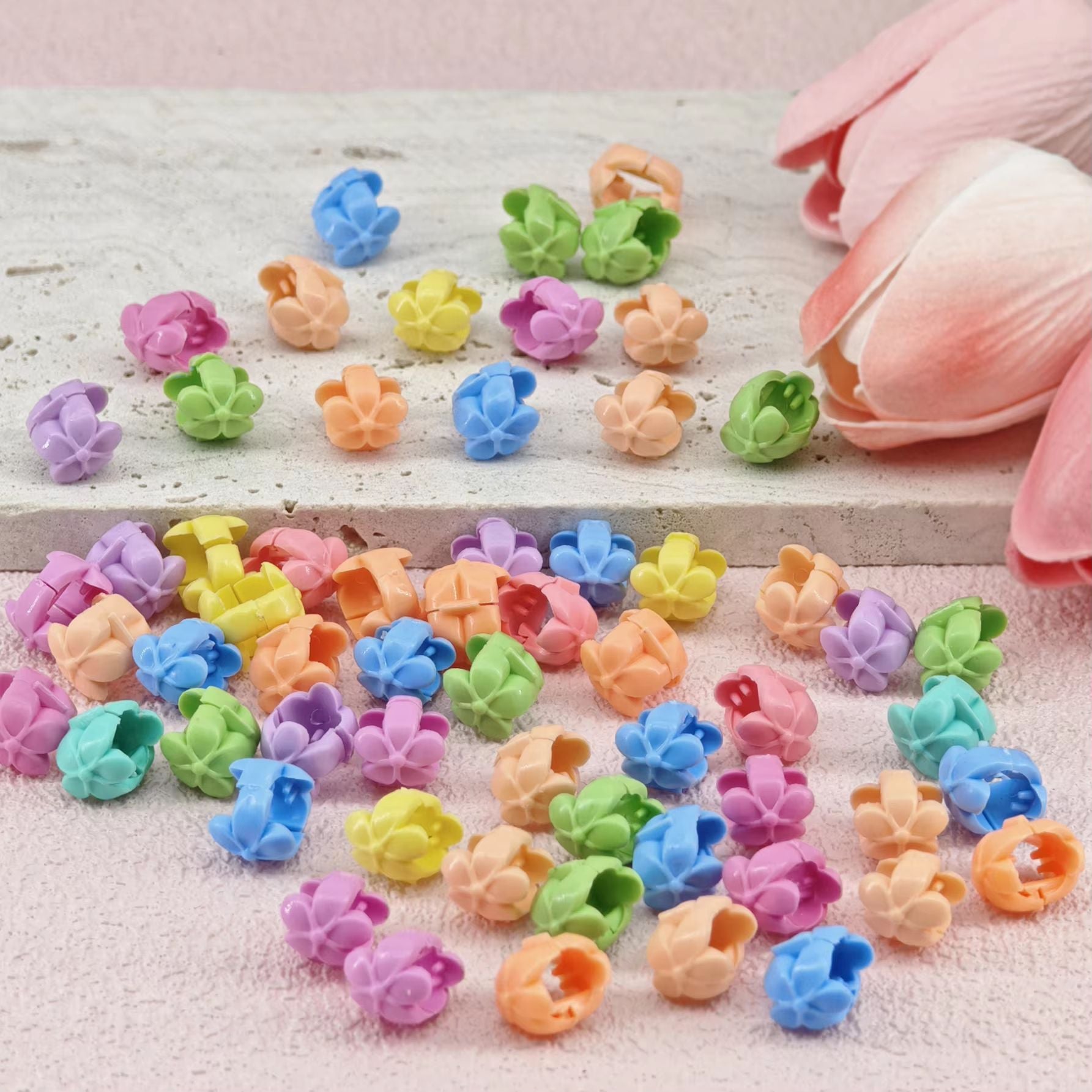 CandyGlow Hair Beads For Braids  60pcs Candy Color Braid  Loc Hair Jewelry Clips 1