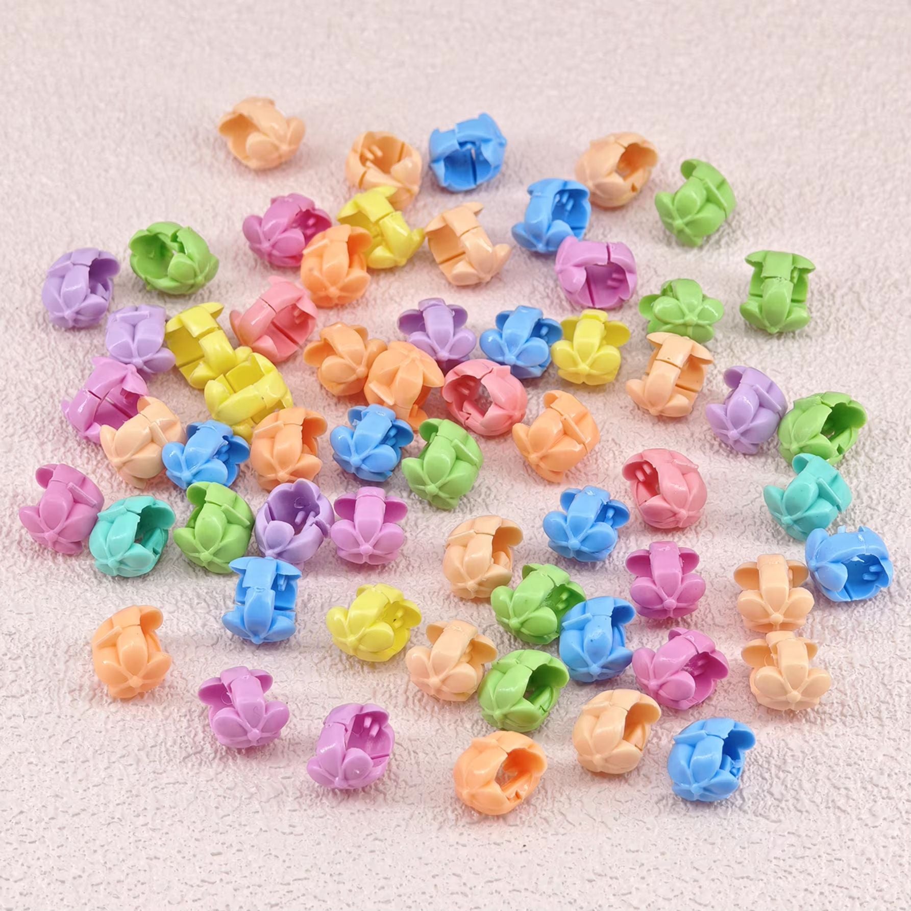 CandyGlow Hair Beads For Braids  60pcs Candy Color Braid  Loc Hair Jewelry Clips 3