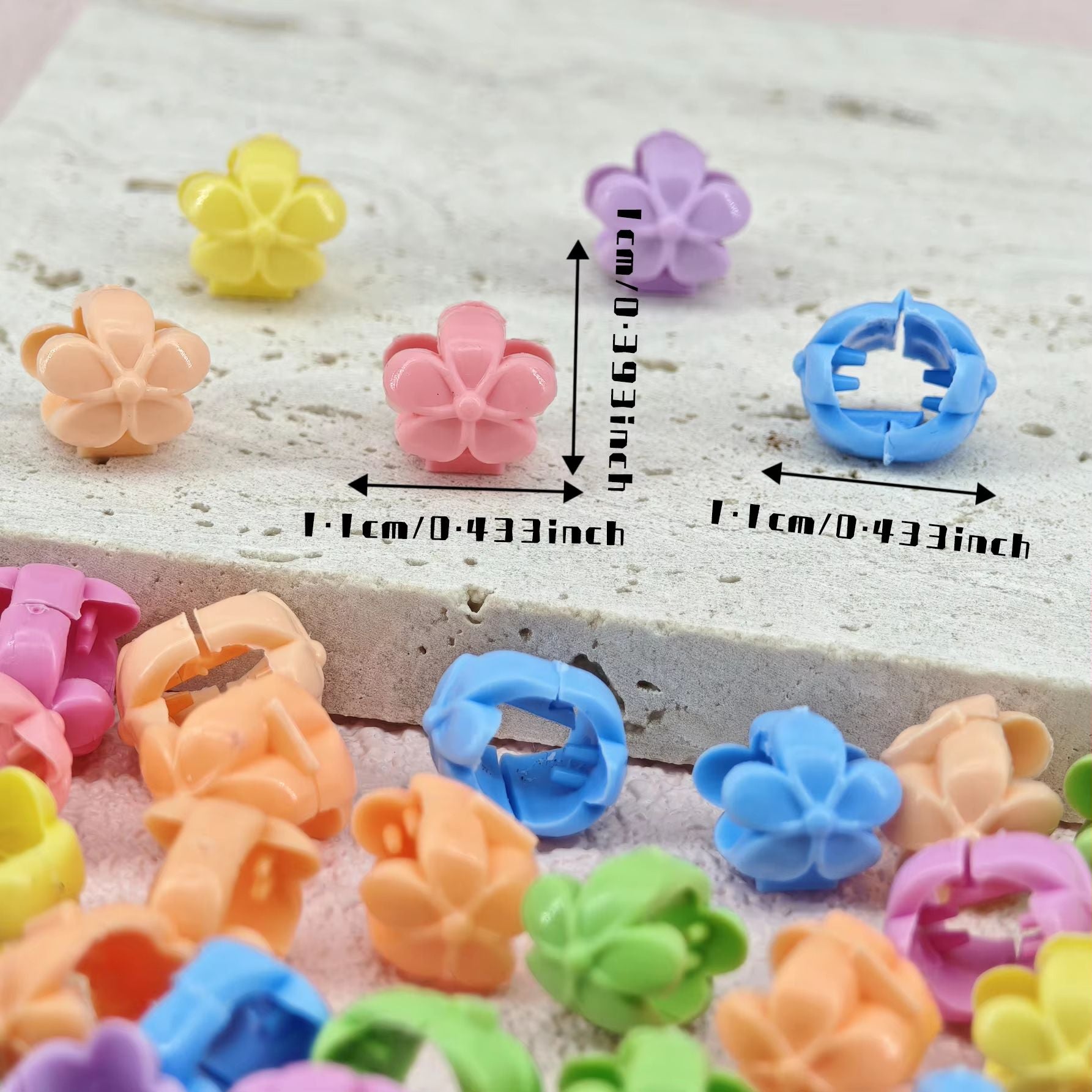 CandyGlow Hair Beads For Braids  60pcs Candy Color Braid  Loc Hair Jewelry Clips 5