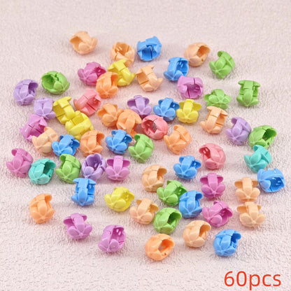 CandyGlow Hair Beads For Braids  60pcs Candy Color Braid  Loc Hair Jewelry Clips 6
