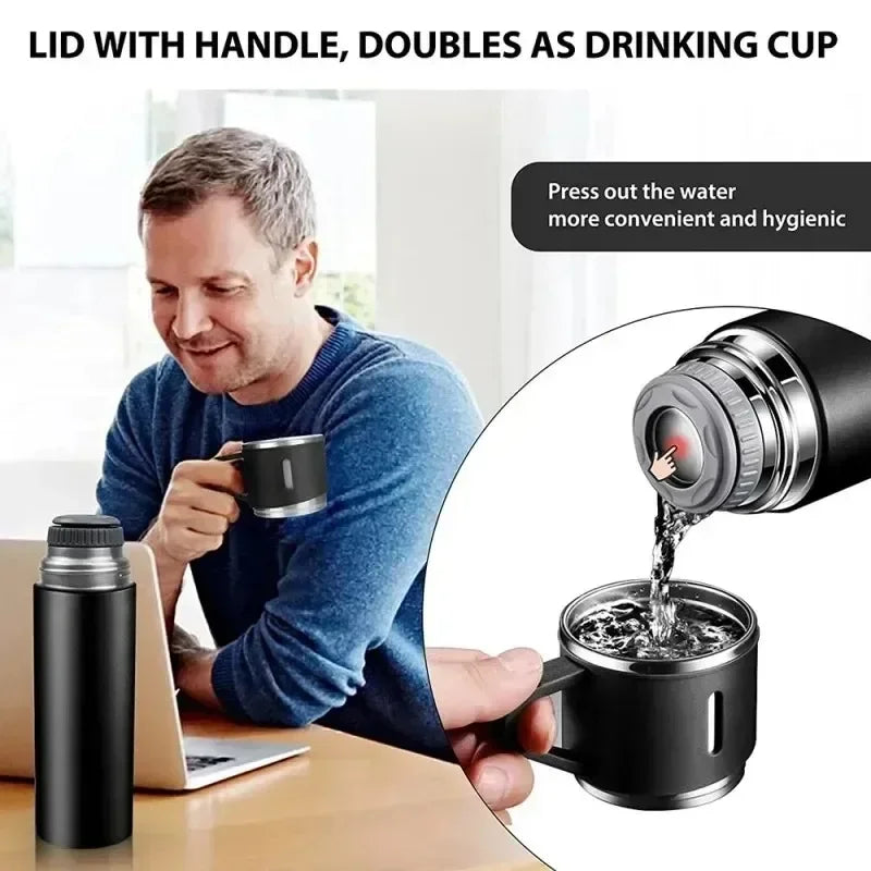 Portable Coffee Mug Stainless Steel Thermos Bottle Vacuum Insulated Travel Bottle Office Business G
