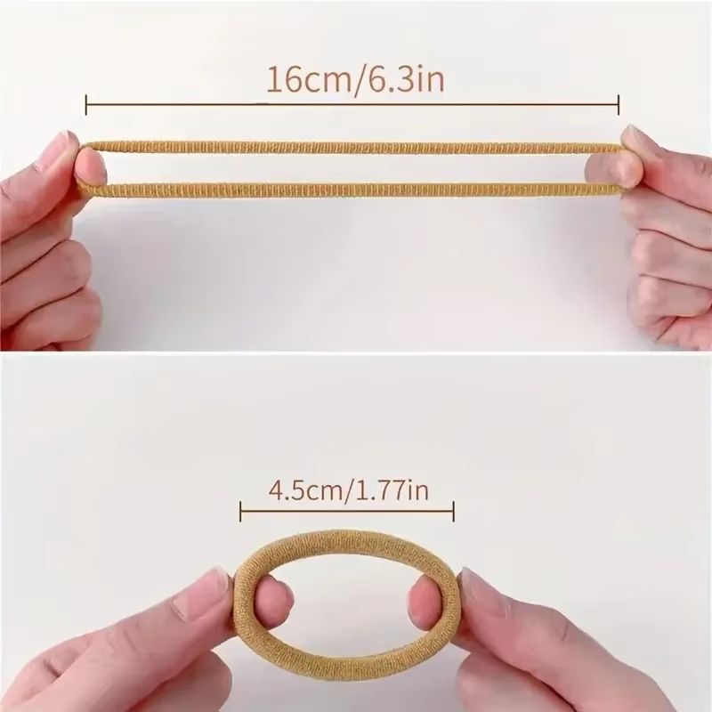 Everyday Essentials Basic Hair Bands Set  30200 Pcs Simple Nylon Hair Ropes For Women  Girls 2