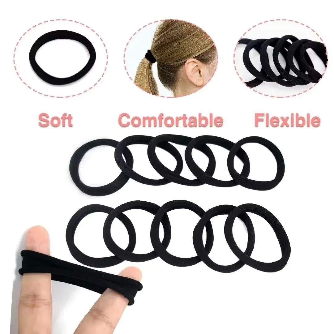 Everyday Essentials Basic Hair Bands Set  30200 Pcs Simple Nylon Hair Ropes For Women  Girls 3