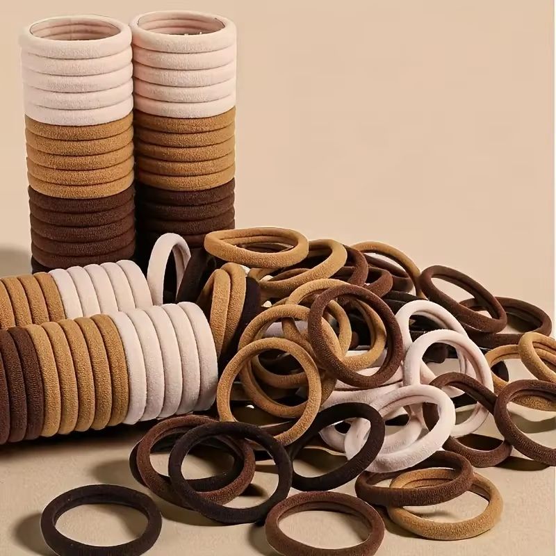 Everyday Essentials Basic Hair Bands Set  30200 Pcs Simple Nylon Hair Ropes For Women  Girls 8