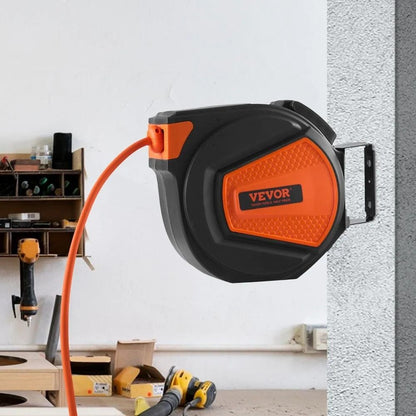 Air Compressor Hose Reel With Lead In Retractable Air Hose Reel Hybrid Air Hose Max  Swivel Mount C 6