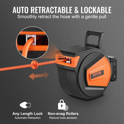 Air Compressor Hose Reel With Lead In Retractable Air Hose Reel Hybrid Air Hose Max  Swivel Mount C 4
