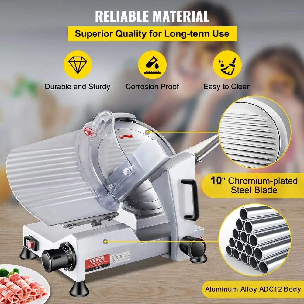 Carbon Steel Blade Electric Food Slicer Commercial Meat Slicer Electric Deli Food Slicer Thickness  3
