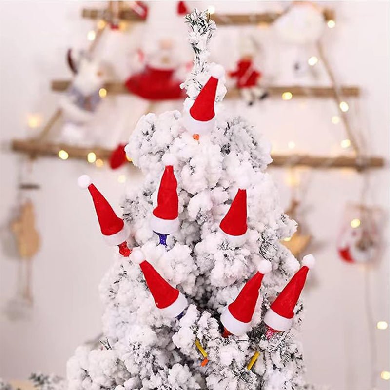 Christmas Hat For Fork Knife Tableware Decorations Mini Santa Hat Family Party Decor New Year Gifts 3