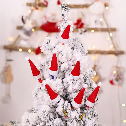Christmas Hat For Fork Knife Tableware Decorations Mini Santa Hat Family Party Decor New Year Gifts 3