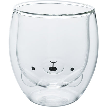 Creative Animal Glass Cup, Double Wall Insulated Mug, Bear Cat Dog Coffee Cup, Milk Juice Cup, Birthday Christmas Gift