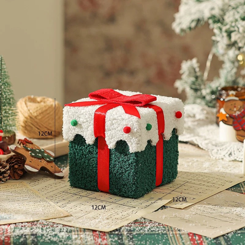 Xmas Tree Felt Box With Ribbon Multifunctional Christmas Eve Apple Gift Box Reindeer Plush Candy Tr 6