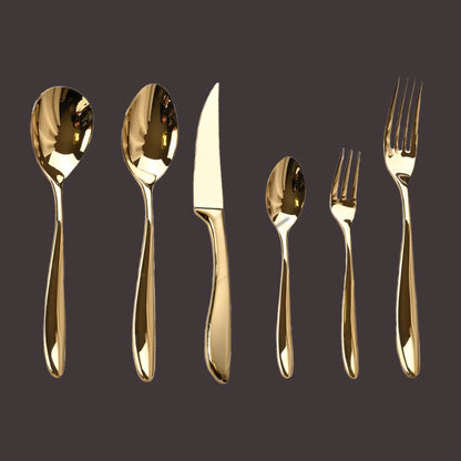 High-End Stainless Steel Cutlery Set, Creative Restaurant and Hotel Tableware, Steak Knife, Fork and Spoon Set