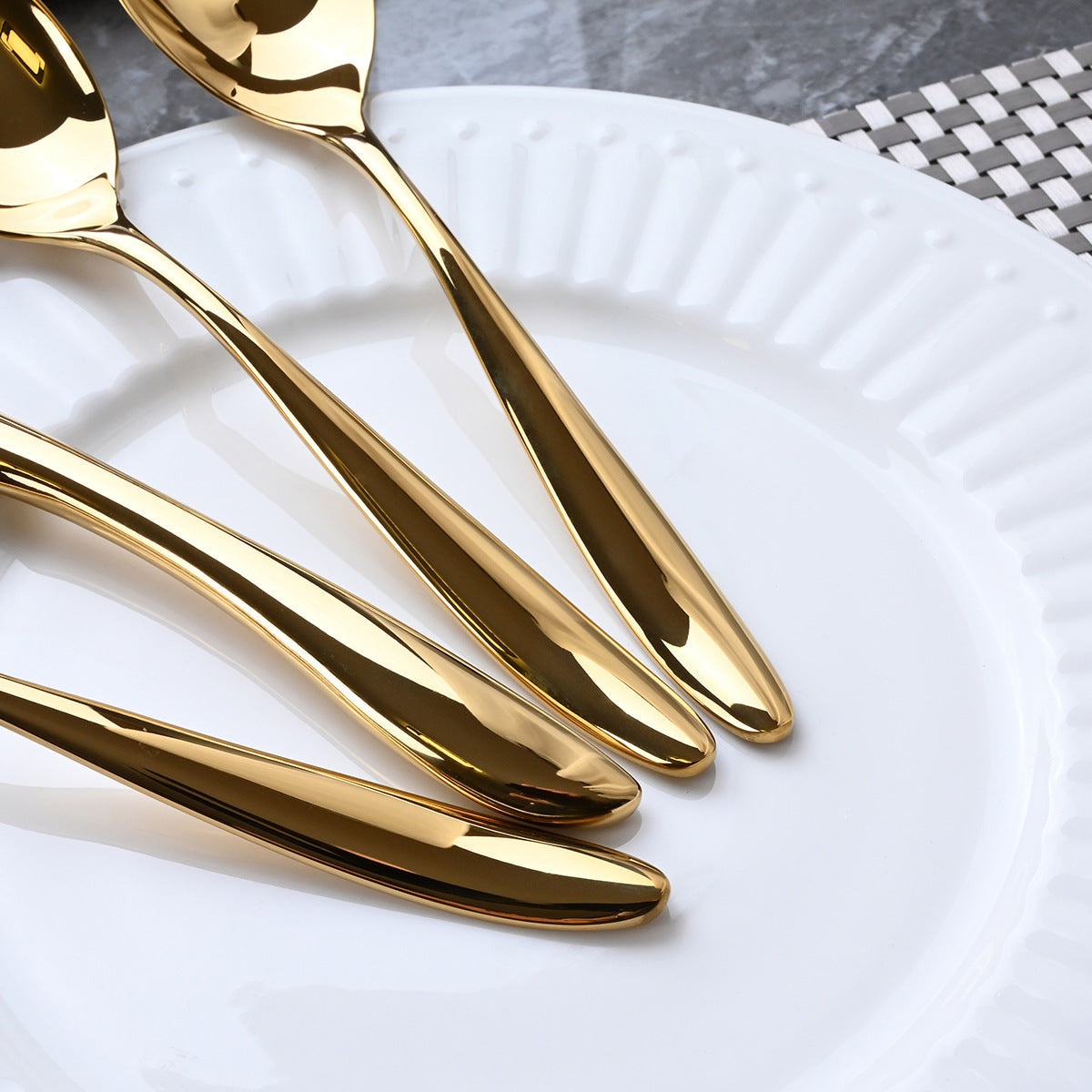 HighEnd Stainless Steel Cutlery Set Creative Restaurant And Hotel Tableware 6Pcs Steak Knife Fork A 2