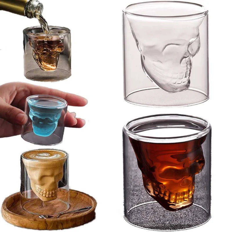 Wine Glass Cup, Crystal Cocktail Glass, Double Bottom Mug, Whisky Bar ware, Beer Drink ware, Coffee Drinking Cup