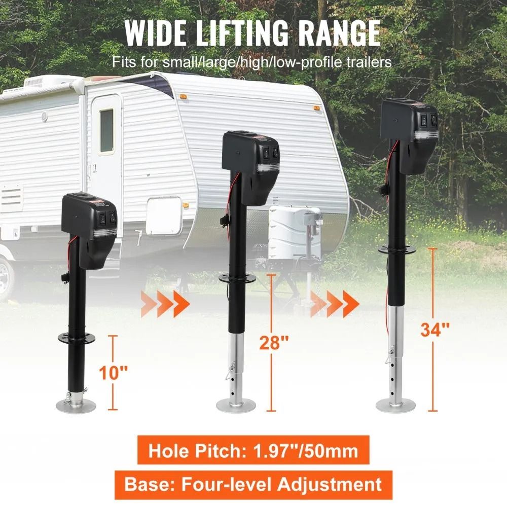 Power Tongue Jack Electric Trailer Jack Waterproof Electric Tongue Jack For RV Trailer Horse Traile
